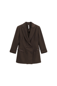 Blazer doppiopetto da donna color moro