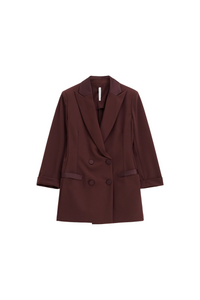 Blazer doppiopetto da donna color prugna