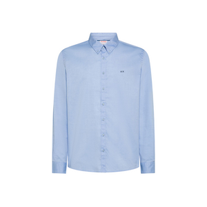Camicia button down da uomo in cotone Oxford azzurro