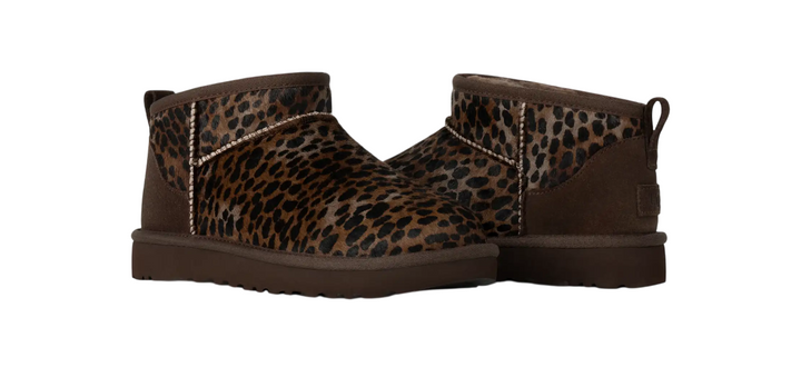 Stivali UGG classic ultra mini caspian leopardati