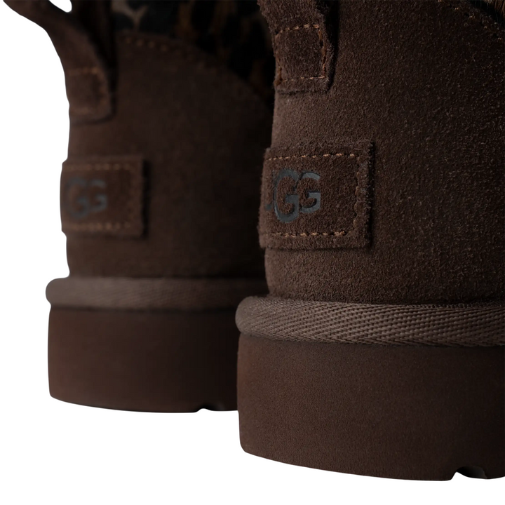 Stivali UGG classic ultra mini caspian leopardati