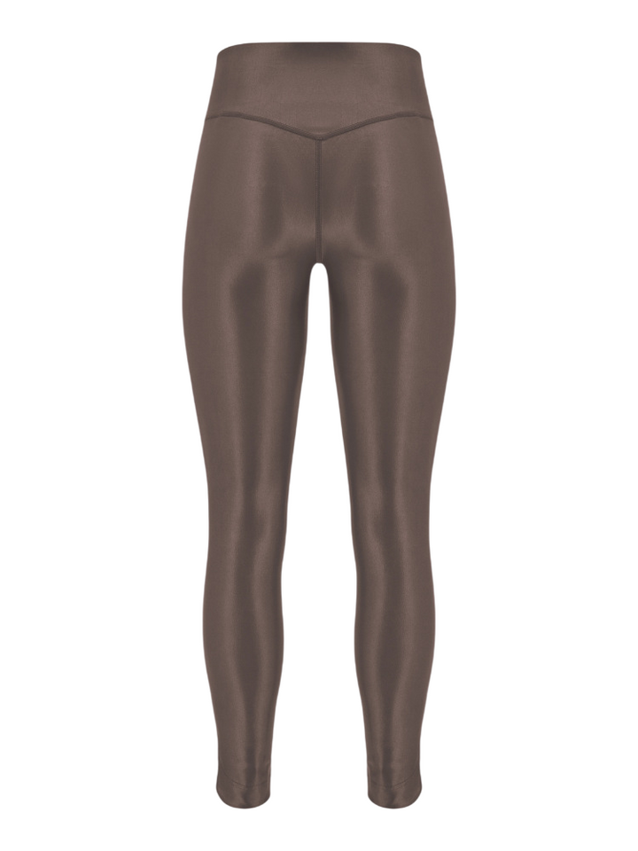 Leggings da donna marrone metallizzati
