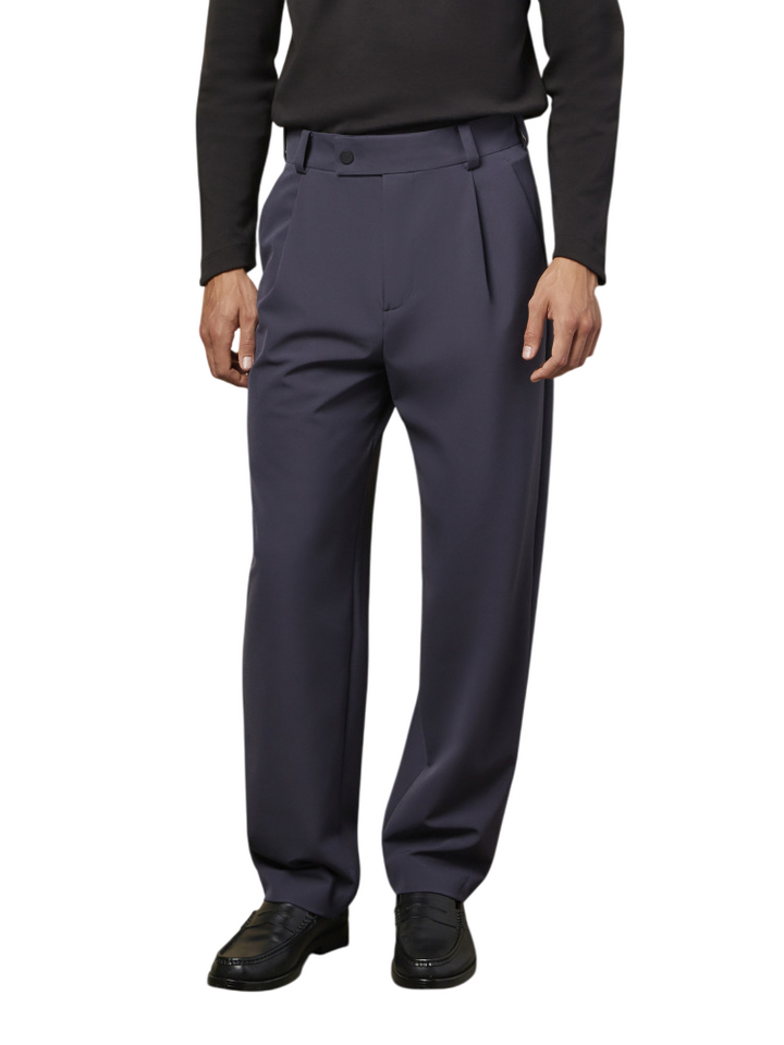 Pantaloni blu tecnici da uomo lunghi