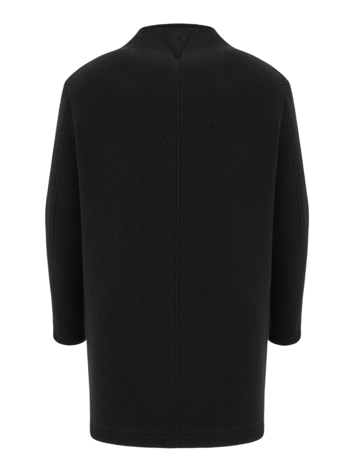 Cappotto doppiopetto nero da uomo