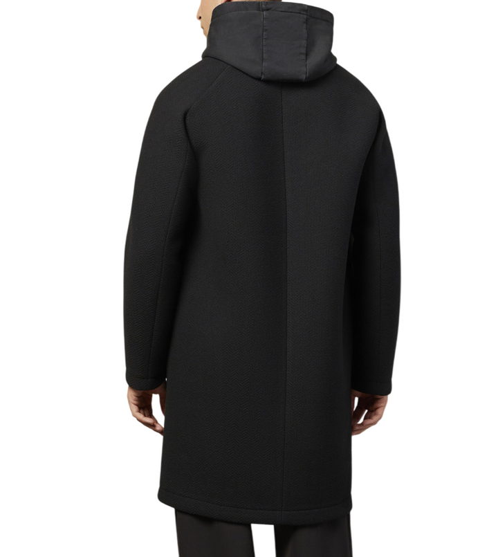 Cappotto doppiopetto nero da uomo