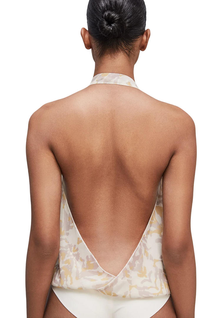 Top body smanicato in Chiffon