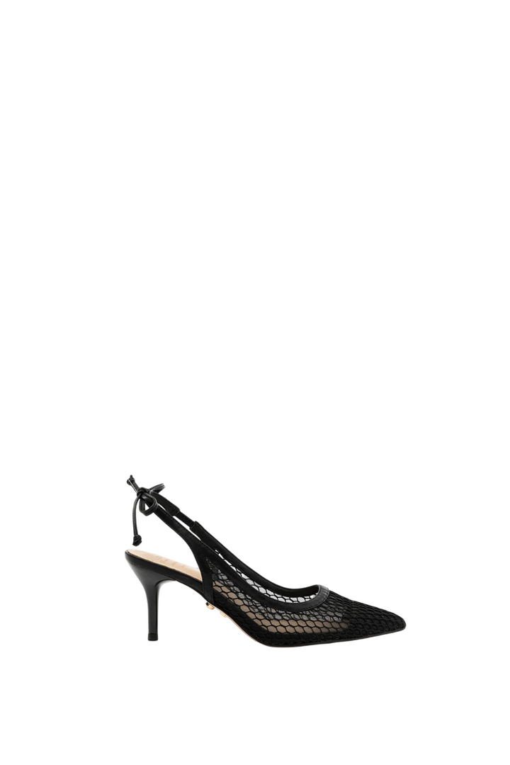 Slingback Dallas nera in tulle