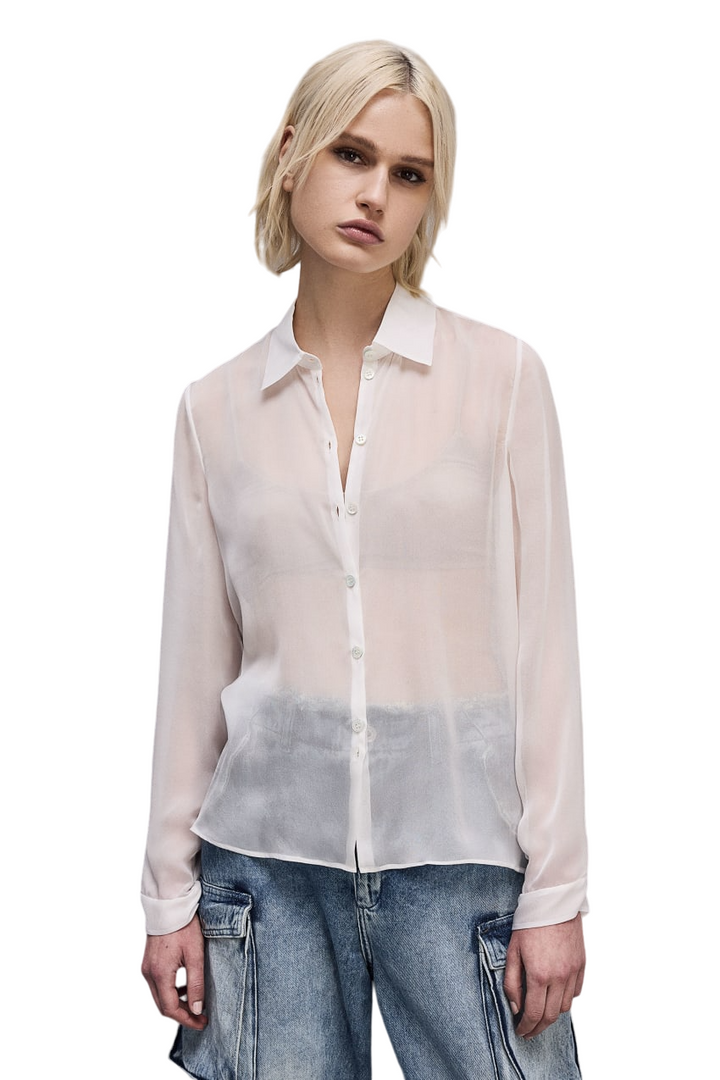 Camicia in voile di seta