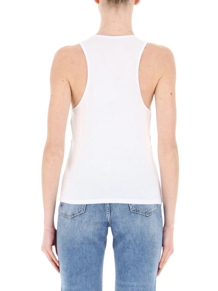 Top in jersey con strass