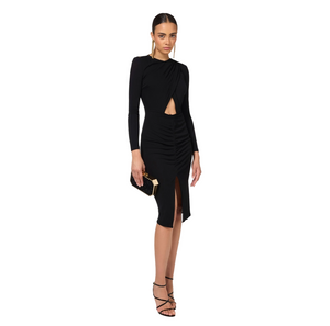 Abito midi in jersey lucido