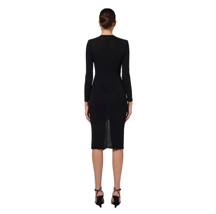 Abito midi in jersey lucido