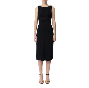 Abito da donna in envers satin con lacci criss-cross