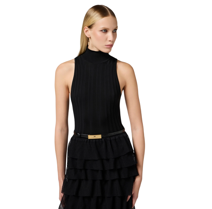 Abito da donna red carpet in maglia con balze