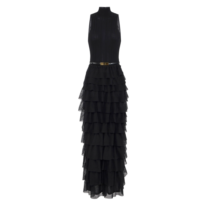 Abito da donna red carpet in maglia con balze