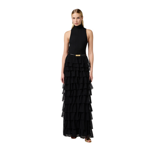 Abito da donna red carpet in maglia con balze