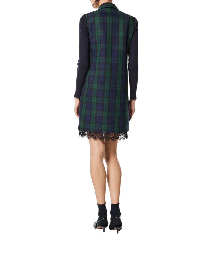 Abito da donna con pizzo e tartan