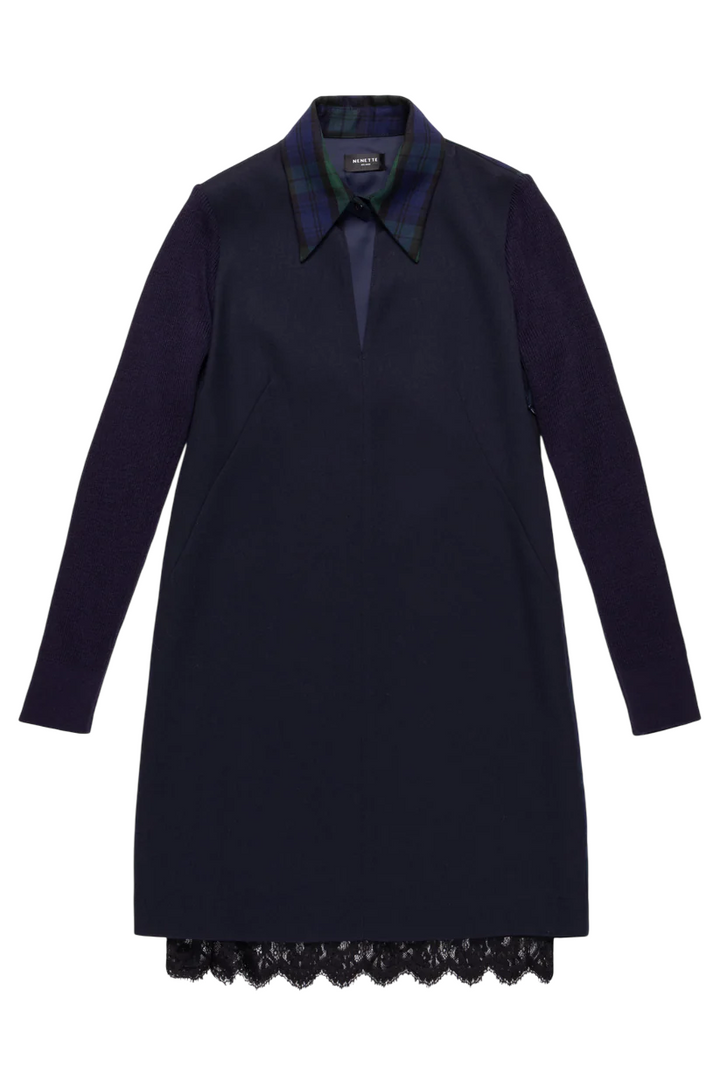 Abito da donna con pizzo e tartan