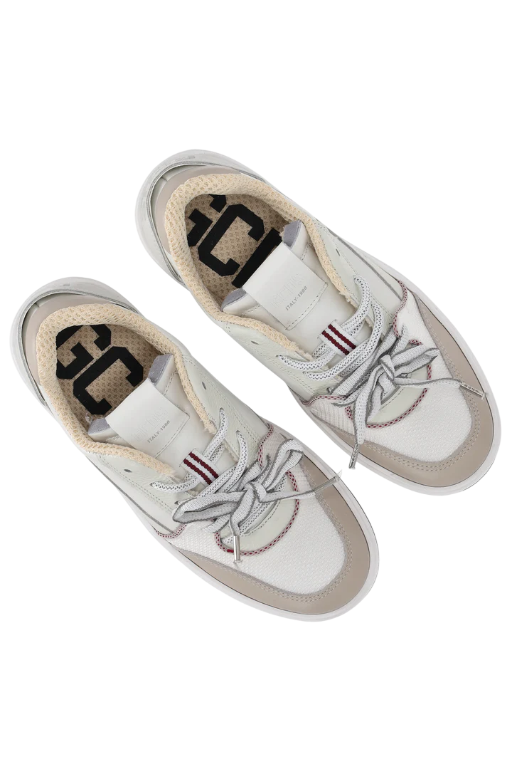 Sneakers da uomo bianche e beig
