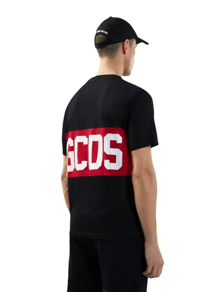 T-shirt da uomo girocollo con maxi logo