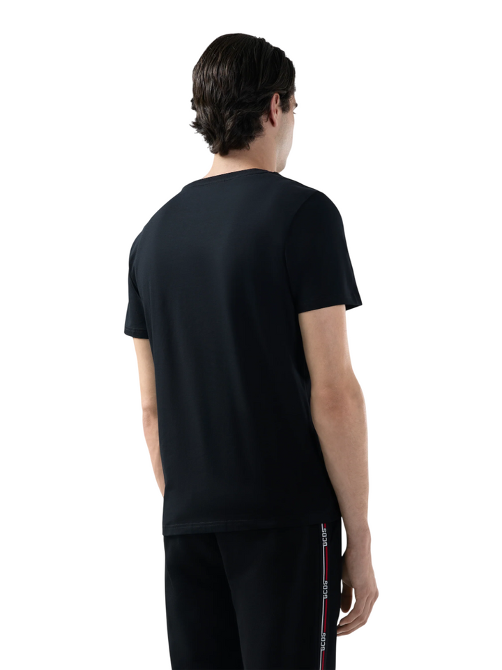 T-shirt stretch da uomo nera