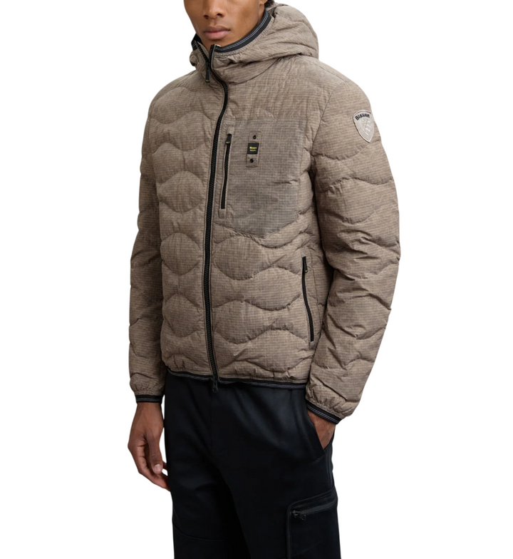 Piumino da uomo wax ad onde lontra