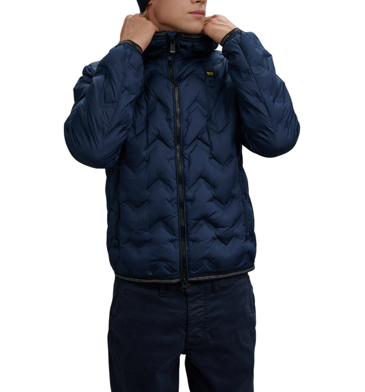Piumino da uomo ad angoli piery blu