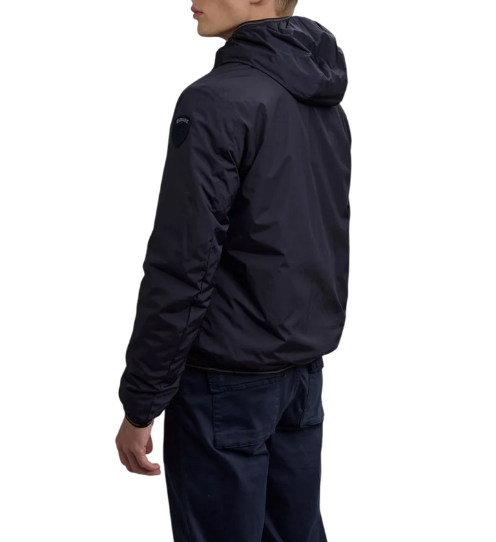Giacca da uomo con interno in ecopelliccia blu