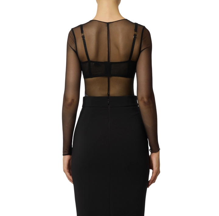 Body in tulle con collana