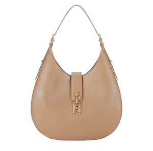Borsa hobo da donna color argilla– Borsa morbida a spalla elegante e casual chic