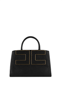 Borsa tote media nera con logo