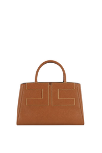 Borsa tote media donna ambra con logo