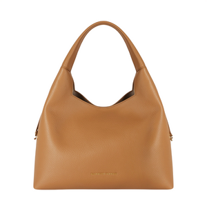 Borsa Hobo daino con charms logati