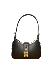 Borsa hobo piccola con charm nera