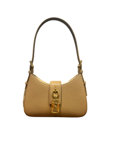 Borsa hobo piccola con charm color argilla