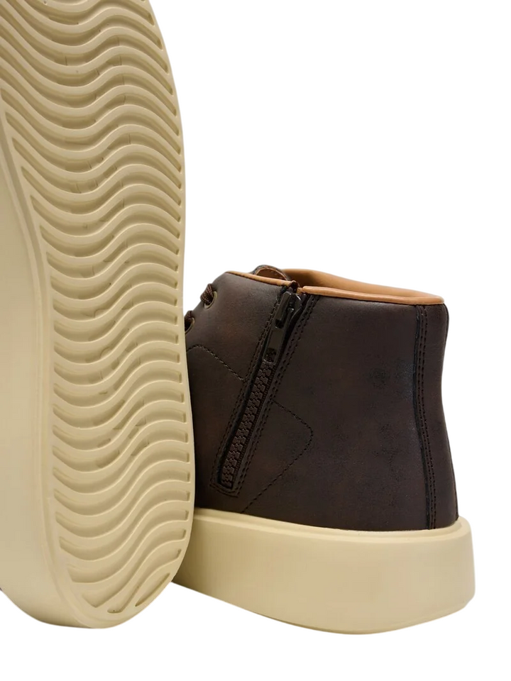 Sneakers da uomo alte marrone scuro