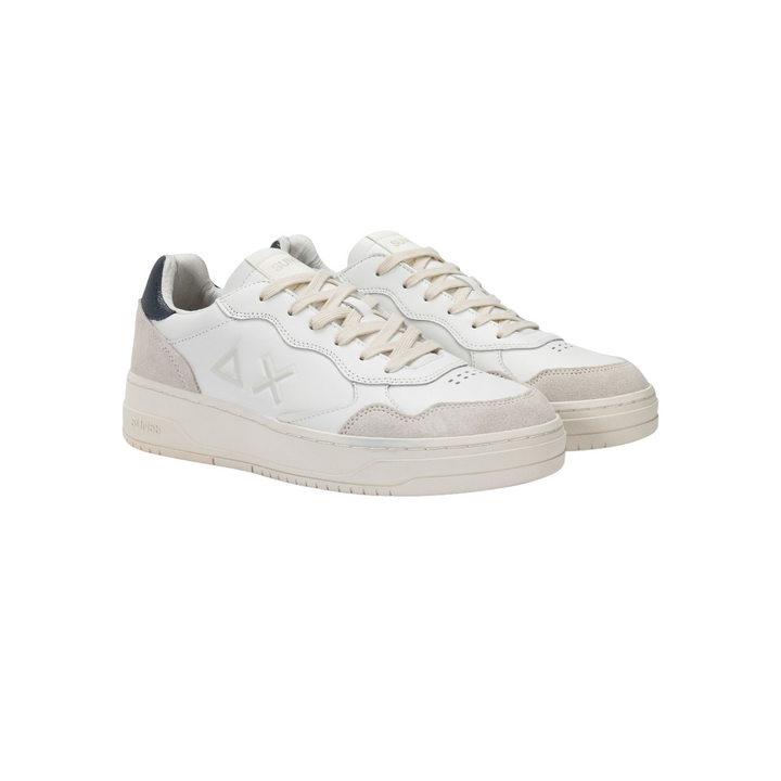 Sneakers da uomo Big Basket in pelle navy blue