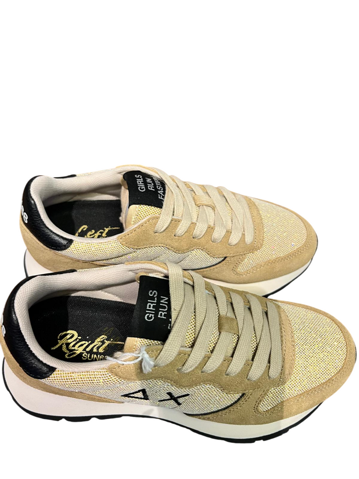 Sneakers da donna oro glitter