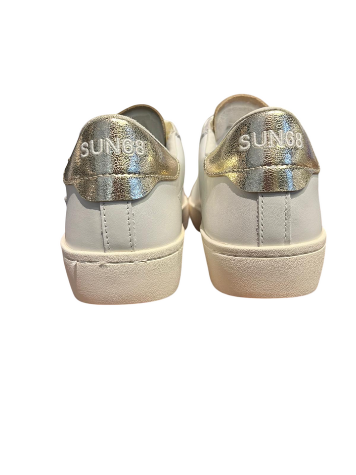 Sneakers da donna bianche e oro