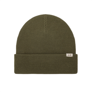 Berretto Beanie in lana verde militare