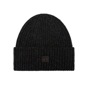 Berretto beanie in lana e alpaca nero