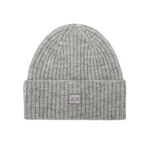 Berretto donna beanie in lana e alpaca grigio chiaro
