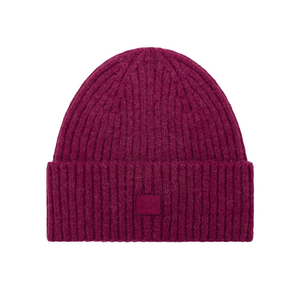 Berretto beanie in lana e alpaca rosa ciclamino