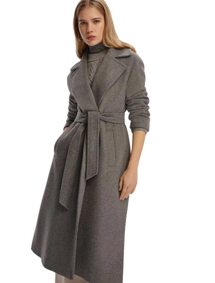 Cappotto in panno doppio color lontra