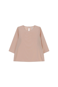 Blusa cipria da donna maniche a 3/4