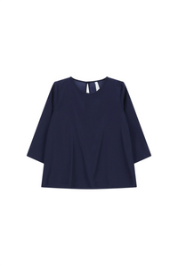 Blusa blu da donna maniche a 3/4