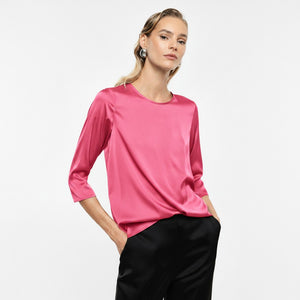 Blusa donna con maniche a 3/4 dry rose