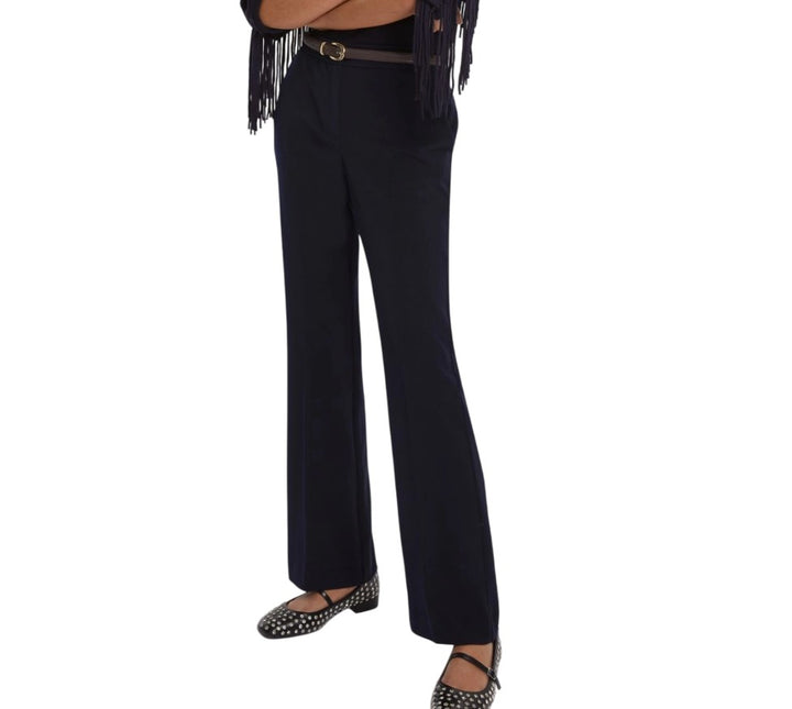 Pantaloni semi flare blu notte