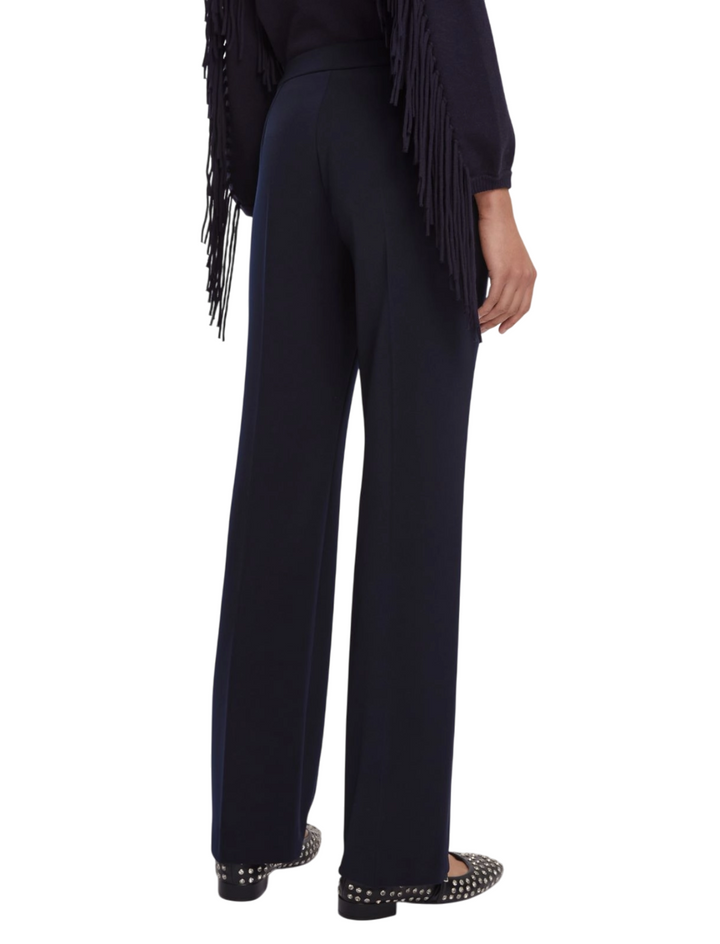 Pantaloni semi flare blu notte