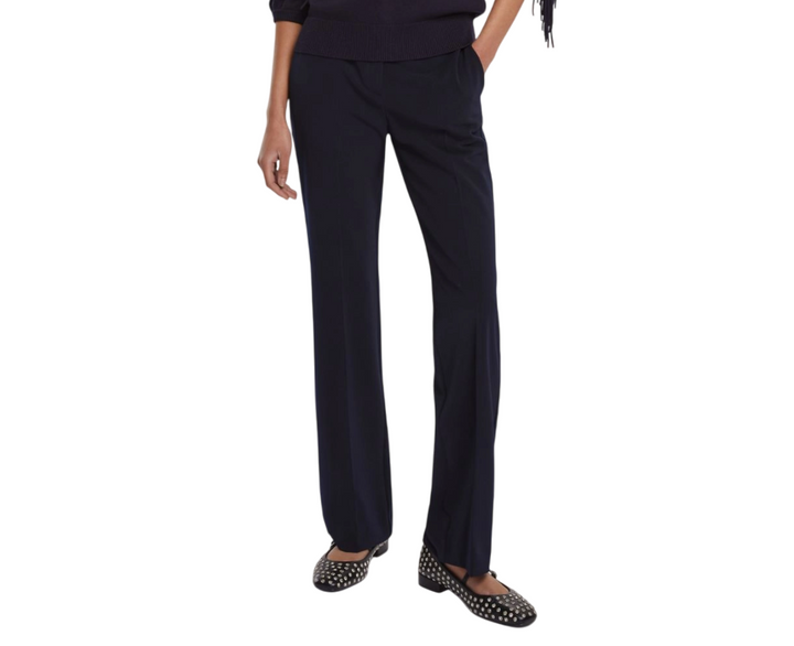 Pantaloni semi flare blu notte