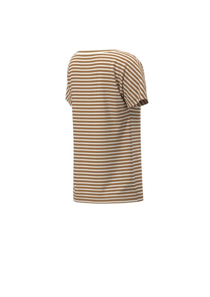 T-shirt da donna tabacco a righe